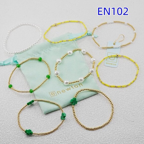 Enewton Green Cross & Gold Bead Bracelet - Picture 1 of 7